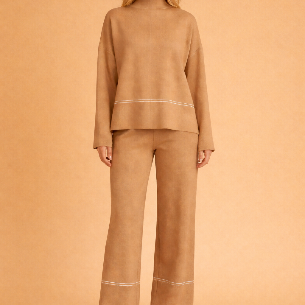 Elegant Women's Set | with Wide Pants and Sweatshirt