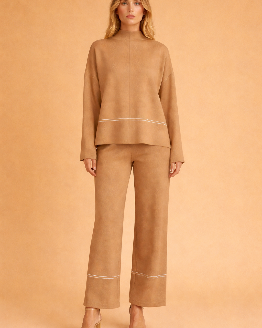 Elegant Women's Set | with Wide Pants and Sweatshirt
