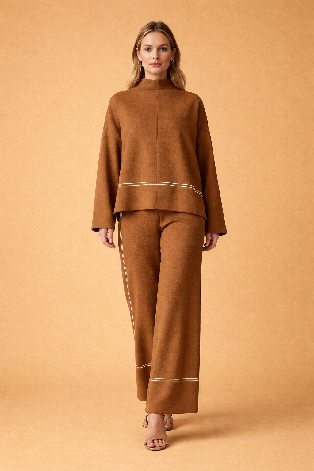 Elegant Women's Set | with Wide Pants and Sweatshirt