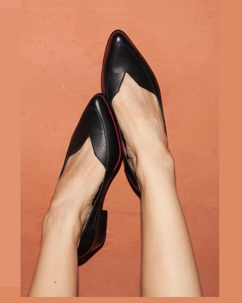 Isabella | Women's Pointed Toe Flats Slip-On Leather Loafers