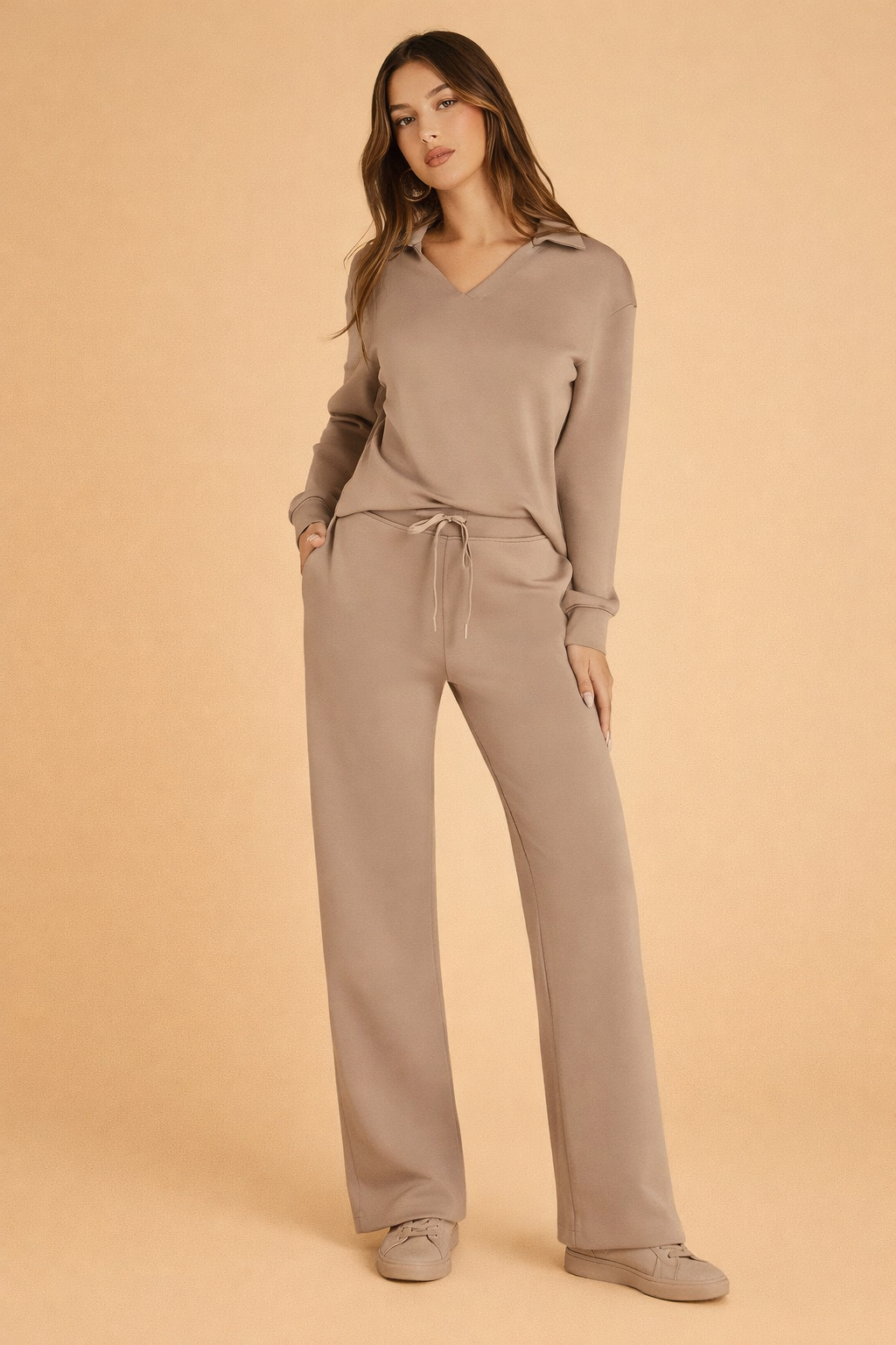Women's Set | with Sweatshirt and Wide Pants