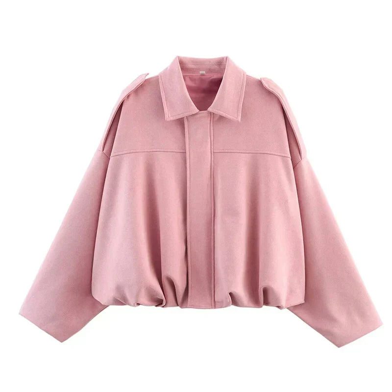 Brooklyn | Women's Oversized Cropped Bomber Jacket